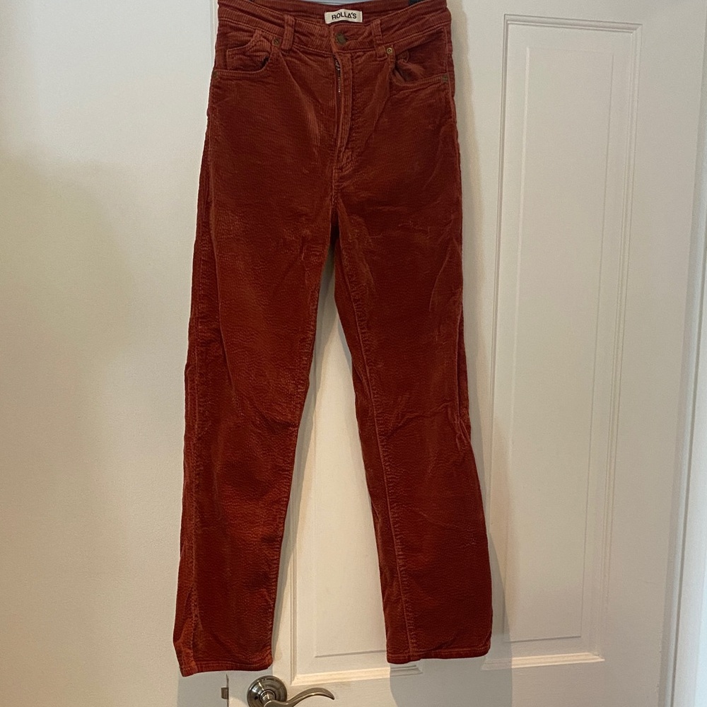 Rollas Terracotta Corduroy Trousers